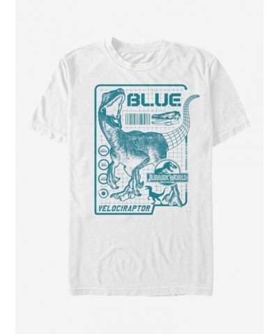 Jurassic Park Raptor Blue Print T-Shirt $8.80 T-Shirts