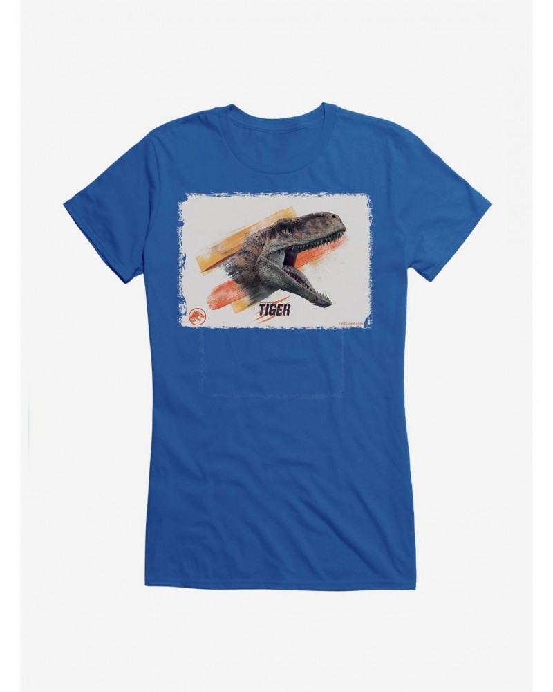 Jurassic World Dominion Tiger Roar Girls T-Shirt $7.97 T-Shirts