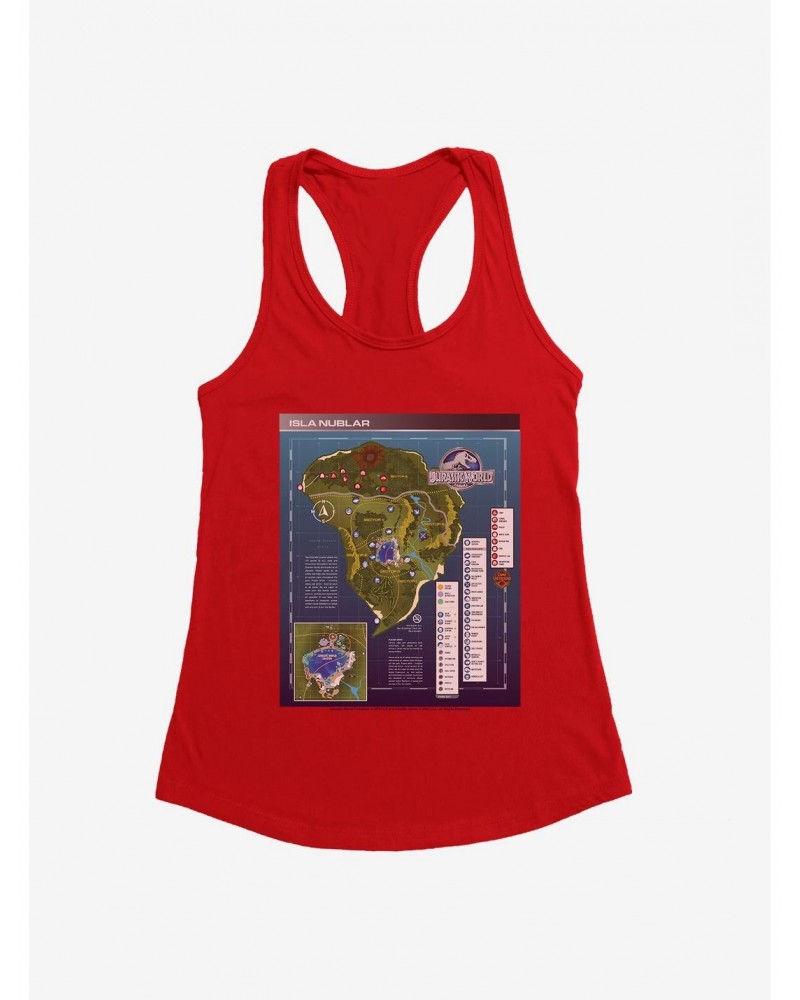 Jurassic World: Camp Cretaceous Isla Nublar Map Girls Tank $6.77 Tanks