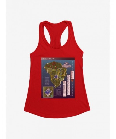 Jurassic World: Camp Cretaceous Isla Nublar Map Girls Tank $6.77 Tanks