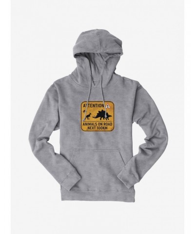 Jurassic World Dominion Attention Animals on Road Hoodie $15.09 Hoodies