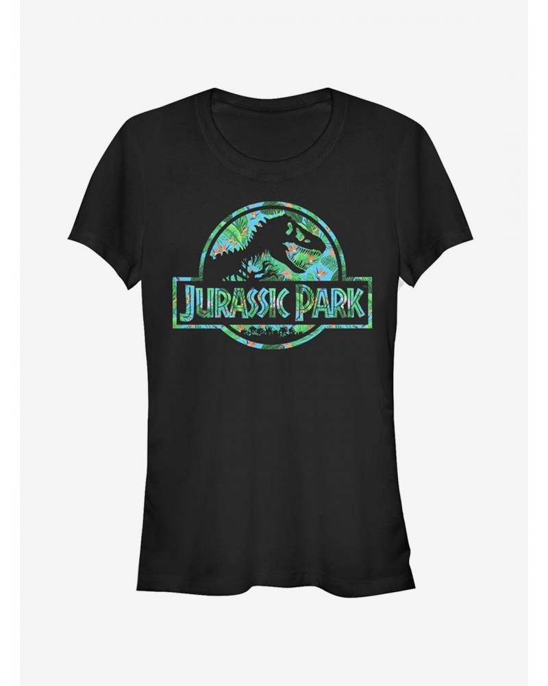 Floral T Rex Logo Girls T-Shirt $8.57 T-Shirts