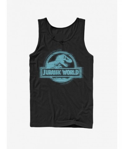 Jurassic World Fallen Kingdom Glitch Logo Tank $8.17 Tanks