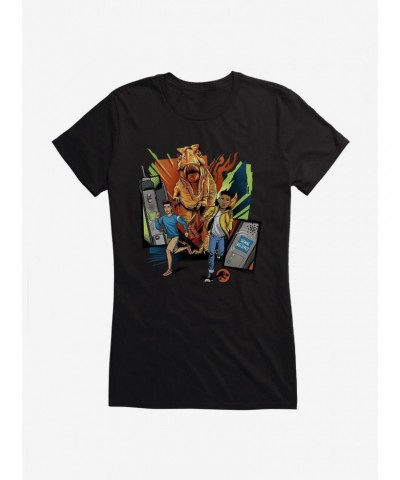 Jurassic World: Camp Cretaceous T-Rex Signal Girls T-Shirt $9.56 T-Shirts