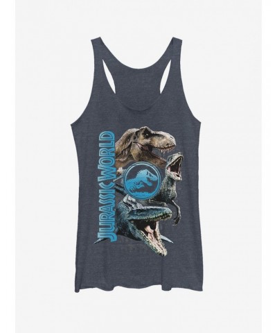 Jurassic World Fallen Kingdom Dinosaur Montage Girls Tank $6.63 Tanks