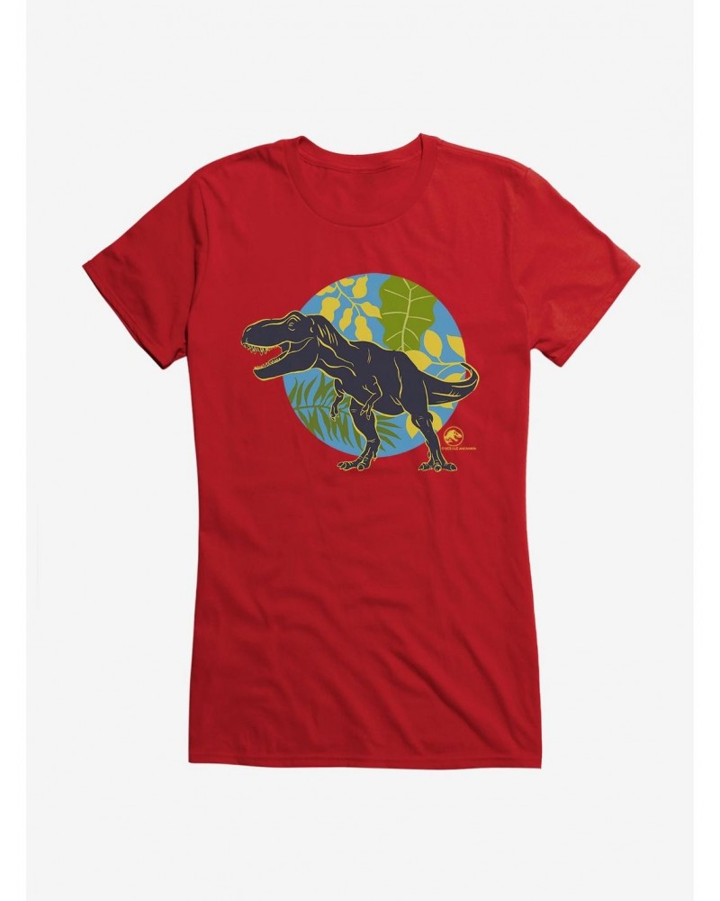 Jurassic World T-Rex Earth Habitat Girls T-Shirt $9.56 T-Shirts