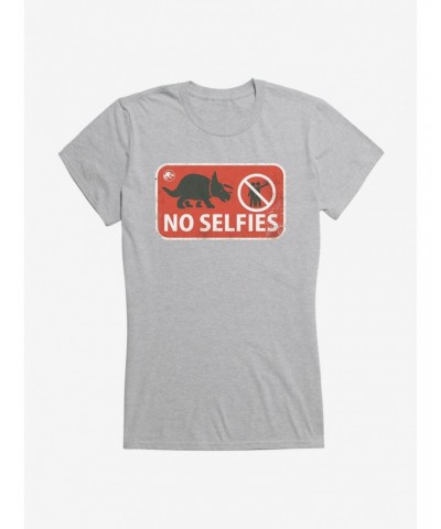 Jurassic World Dominion No Selfies Girls T-Shirt $7.57 T-Shirts