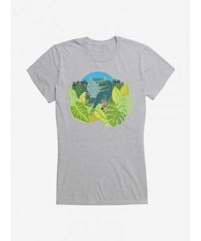 Jurassic World T-Rex Habitat Gate Girls T-Shirt $6.97 T-Shirts