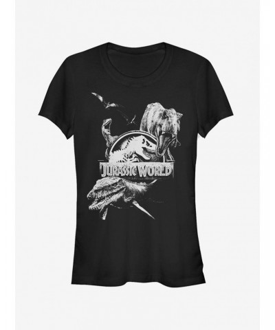 Jurassic World Fallen Kingdom Logo Attack Girls T-Shirt $6.57 T-Shirts