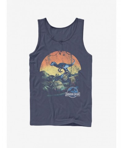 Retro Raptor Sunset Tank $7.97 Tanks