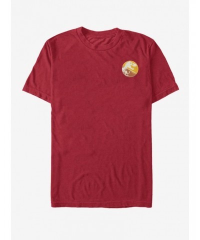 Jurassic Park T. Rex Logo Badge T-Shirt $5.93 T-Shirts