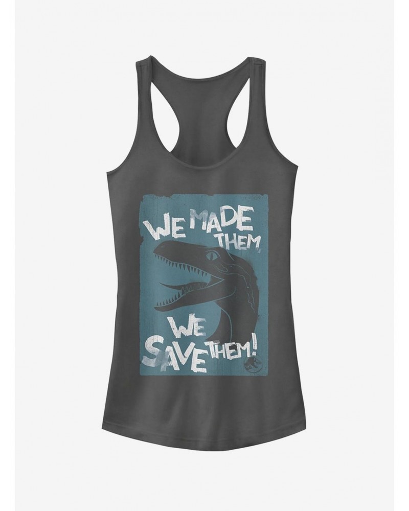 Jurassic World Fallen Kingdom We Save Them Girls Tank $9.96 Tanks