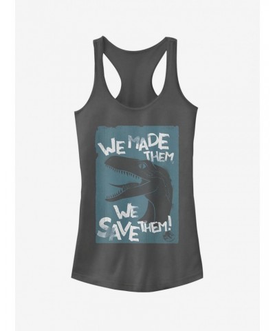 Jurassic World Fallen Kingdom We Save Them Girls Tank $9.96 Tanks