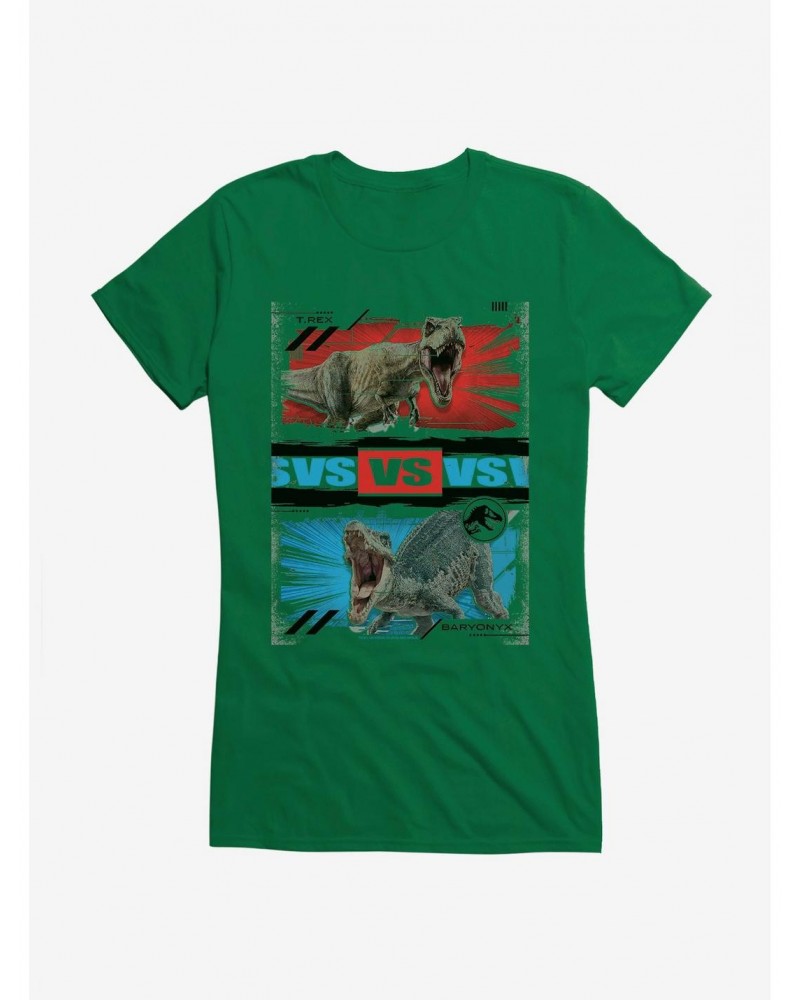 Jurassic World T.Rex Versus Baryonyx Girls T-Shirt $5.98 T-Shirts