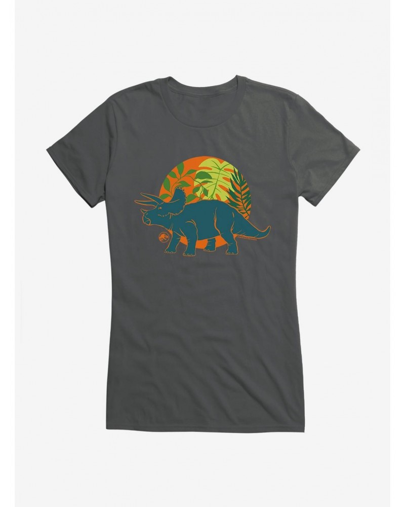 Jurassic World Triceratops Sunset Habitat Girls T-Shirt $7.97 T-Shirts