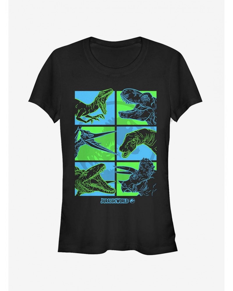 Jurassic World Fallen Kingdom Dino Bingo Girls T-Shirt $8.76 T-Shirts