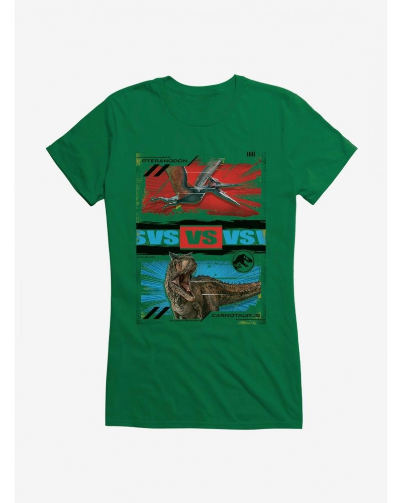 Jurassic World Pteranodon Versus Carnotaurus Girls T-Shirt $9.56 T-Shirts