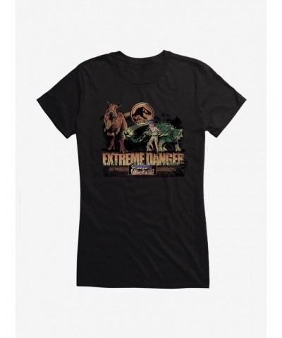 Jurassic World: Camp Cretaceous Danger Carnotaurus & Ankylosaurus Girls T-Shirt $7.17 T-Shirts