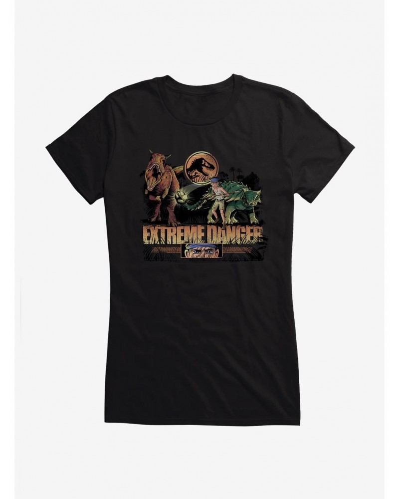 Jurassic World: Camp Cretaceous Danger Carnotaurus & Ankylosaurus Girls T-Shirt $7.17 T-Shirts