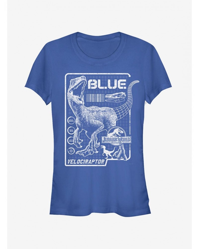 Jurassic World Fallen Kingdom Blue Details Girls T-Shirt $9.36 T-Shirts