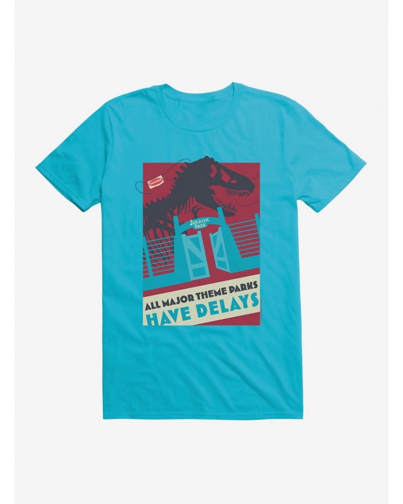 Jurassic Park Major Theme Park Delays T-Shirt $8.03 T-Shirts