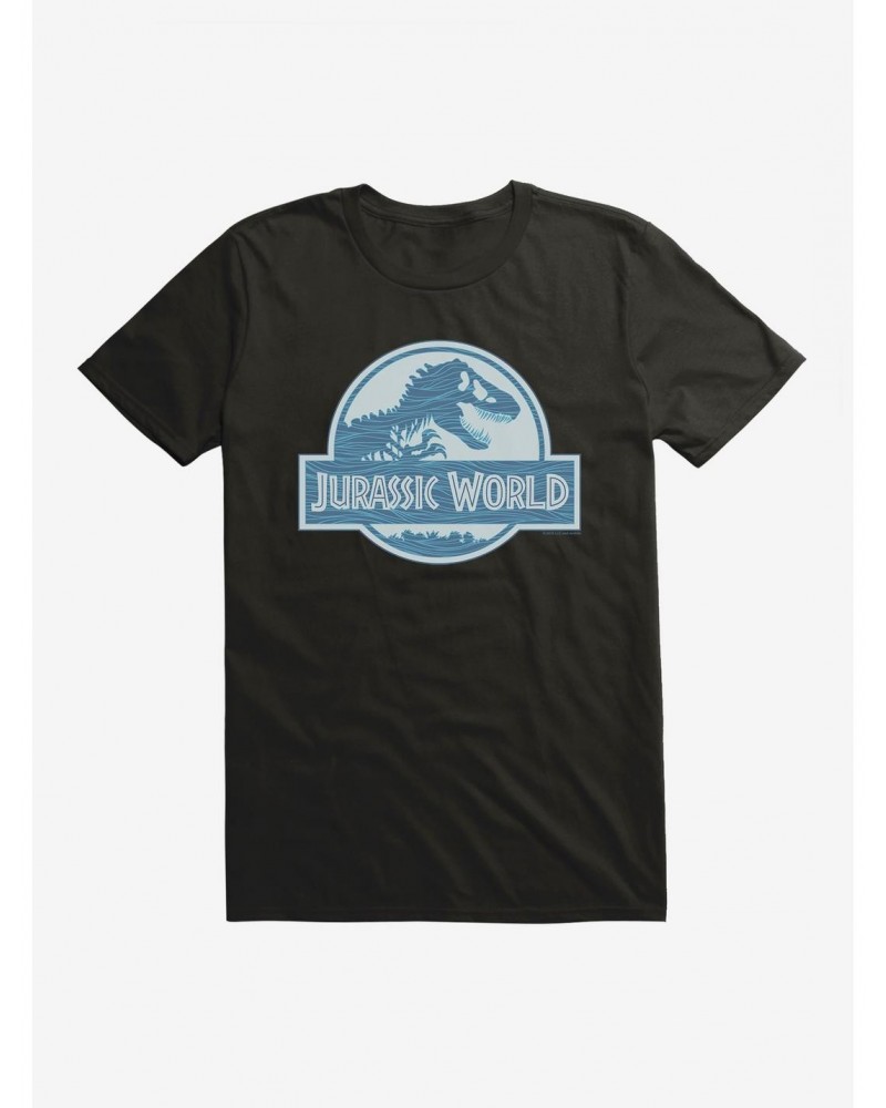 Jurassic World Blue Waves Logo T-Shirt $9.37 T-Shirts