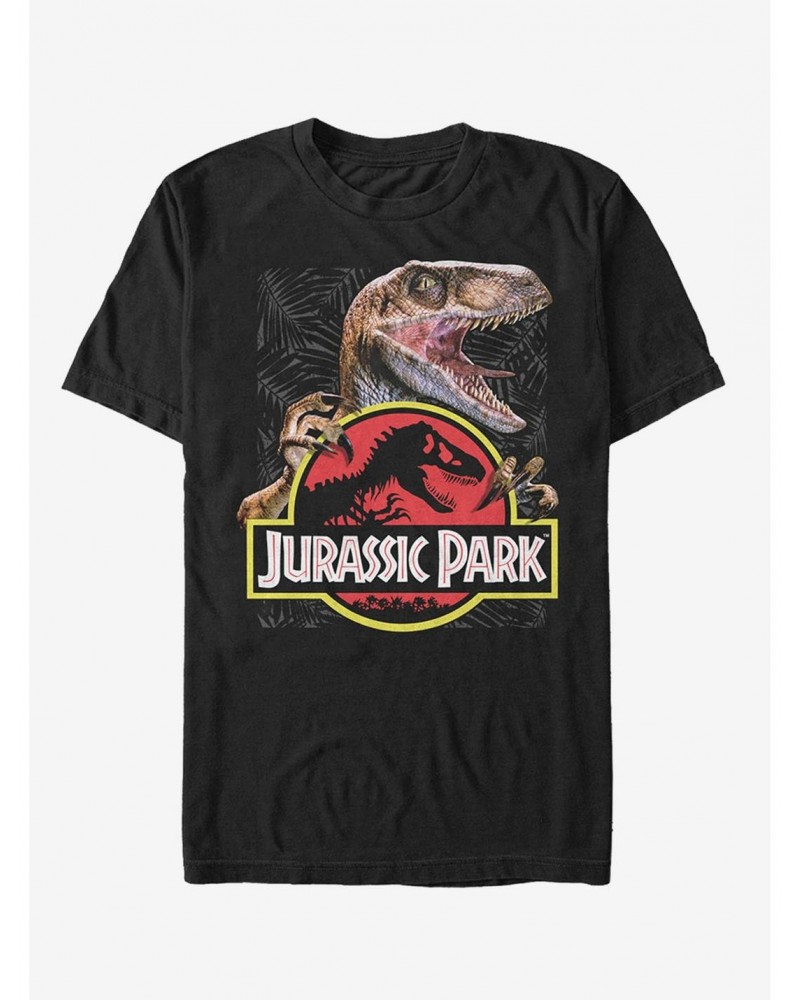 Velociraptor Hooked On Logo T-Shirt $7.27 T-Shirts