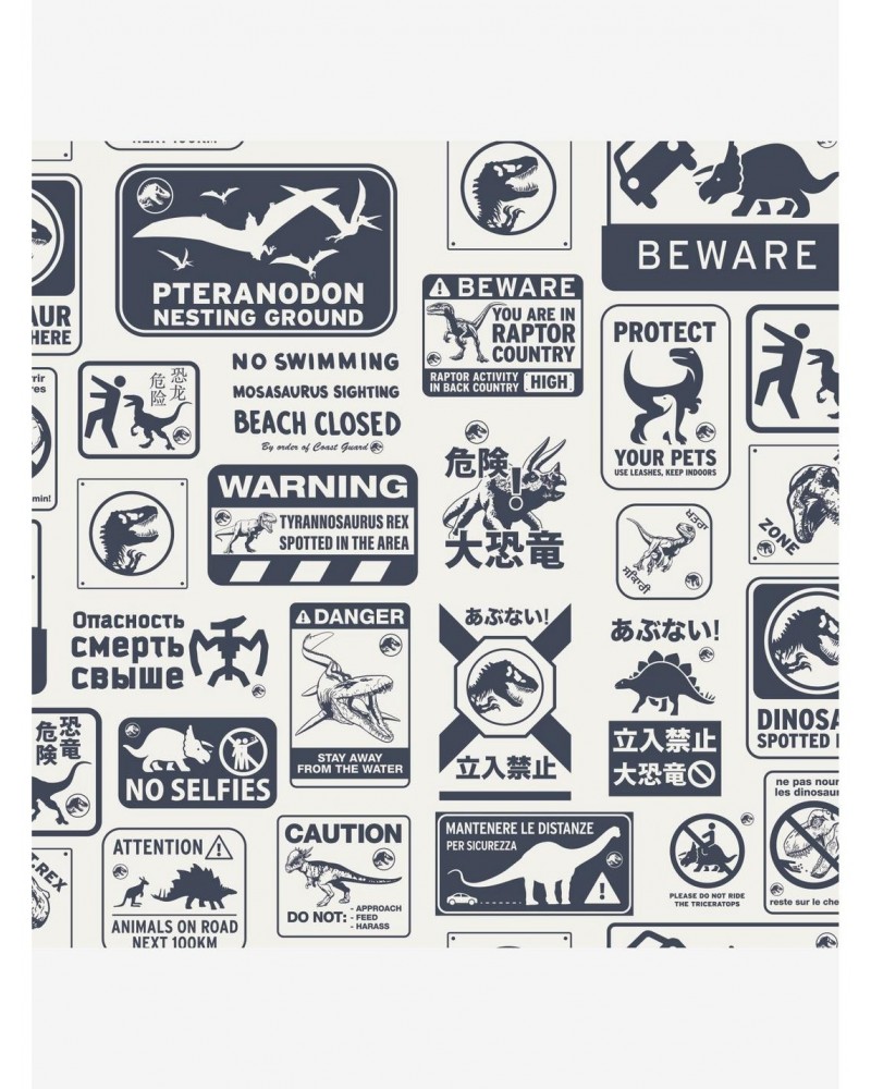 Jurassic World Dominion Signs Peel And Stick Wallpaper $20.46 Wallpapers