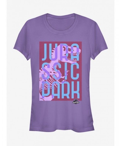 Jurassic Park T. Rex Overlap Text Girls T-Shirt $9.16 T-Shirts