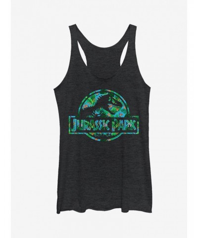 Jurassic Park Tropical T. Rex Logo Girls Tank Top $8.29 Tops