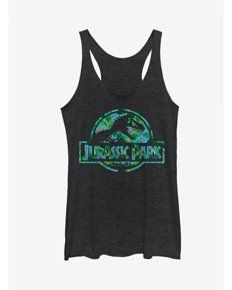 Jurassic Park Tropical T. Rex Logo Girls Tank Top $8.29 Tops