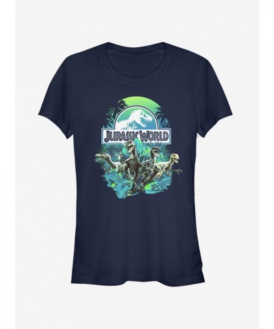 Dinosaur Nature Scene Girls T-Shirt $7.37 T-Shirts