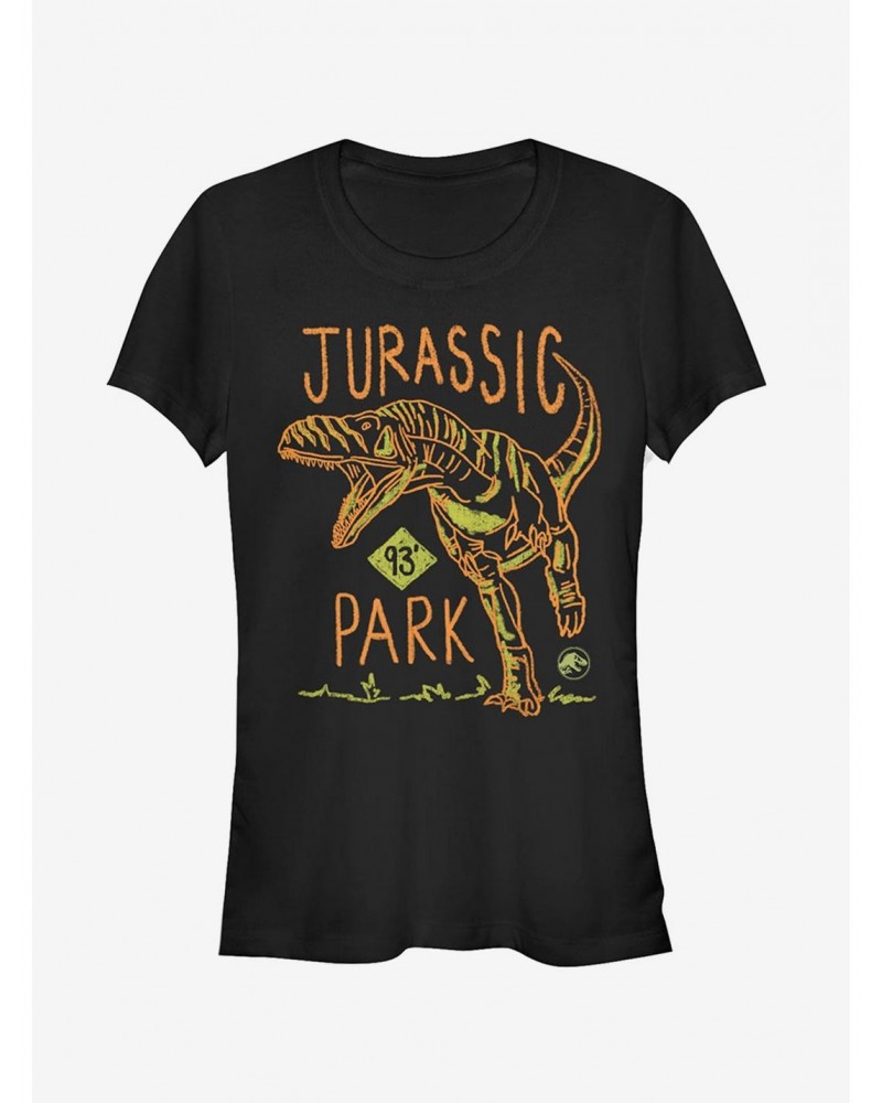 T. Rex Crayon Print Girls T-Shirt $8.17 T-Shirts