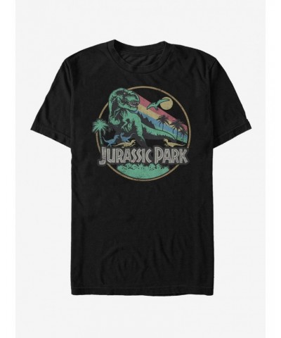 Jurassic Park Rainbow Emblem T-Shirt $7.27 T-Shirts