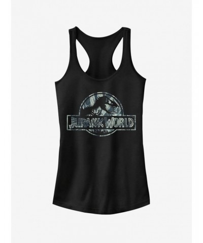 Grayscale Tropical T. Rex Logo Girls Tank $9.96 Tanks