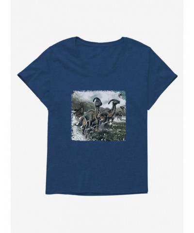 Jurassic World Dominion Parasaurolophus Rodeo Girls T-Shirt Plus Size $11.72 T-Shirts