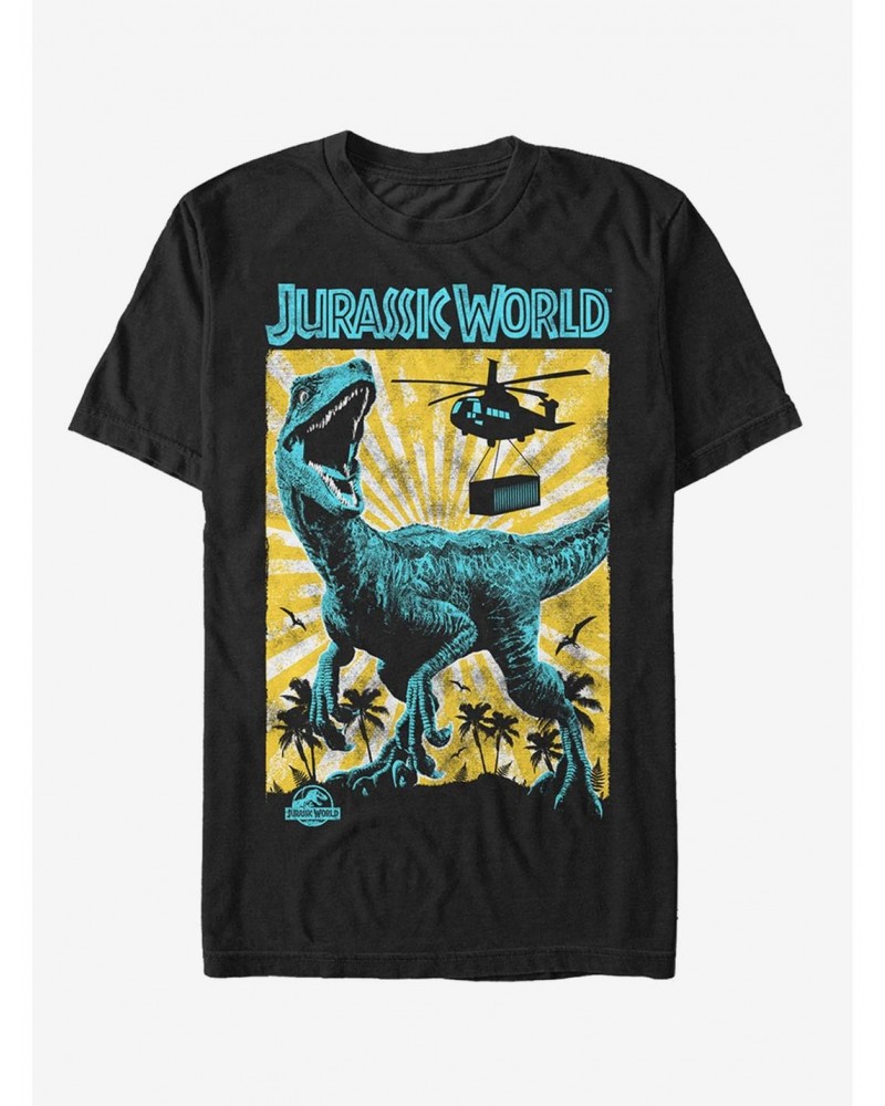 Jurassic World Fallen Kingdom Helicopter Capture T-Shirt $8.41 T-Shirts