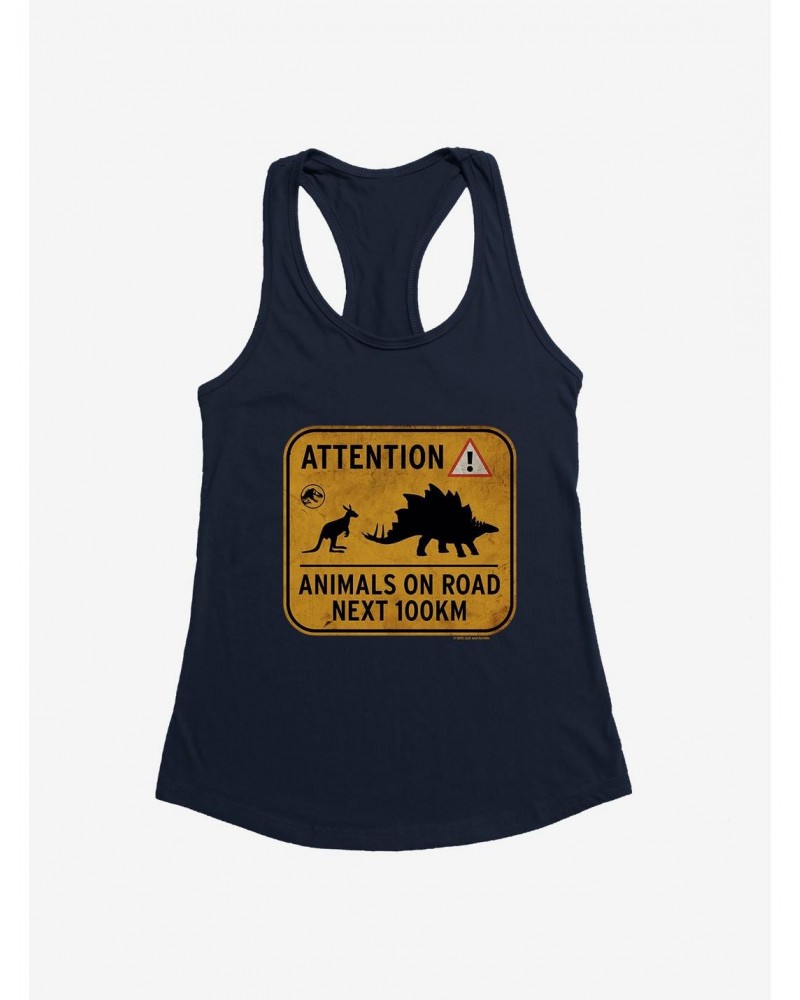 Jurassic World Dominion Attention Animals on Road Girls Tank $5.98 Tanks