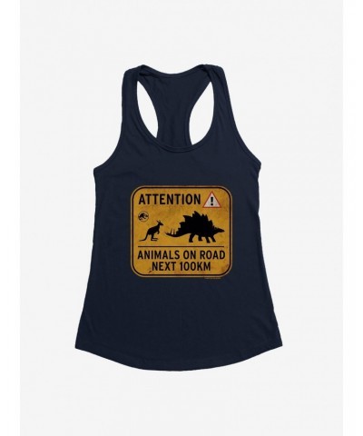 Jurassic World Dominion Attention Animals on Road Girls Tank $5.98 Tanks