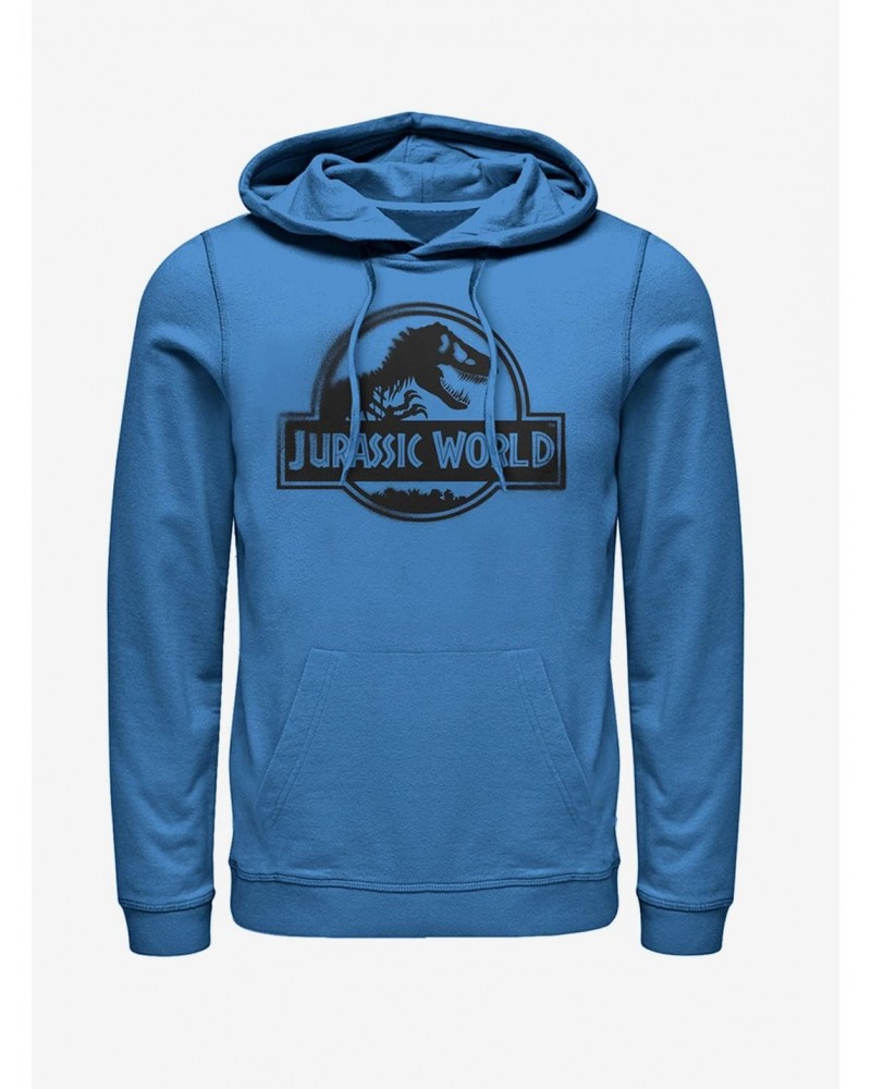 Jurassic World Fallen Kingdom Spray Paint Print Logo Hoodie $13.65 Hoodies