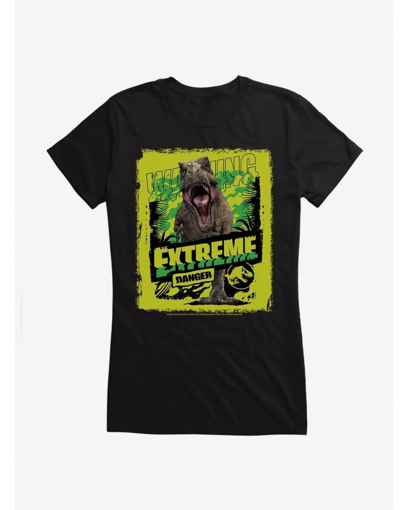 Jurassic World: Camp Cretaceous Extreme Danger T-Rex Girls T-Shirt $7.17 T-Shirts