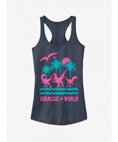 Jurassic World Fallen Kingdom Tropical Dinosaurs Girls Tank $6.77 Tanks