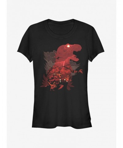 T. Rex Silhouette Girls T-Shirt $9.96 T-Shirts