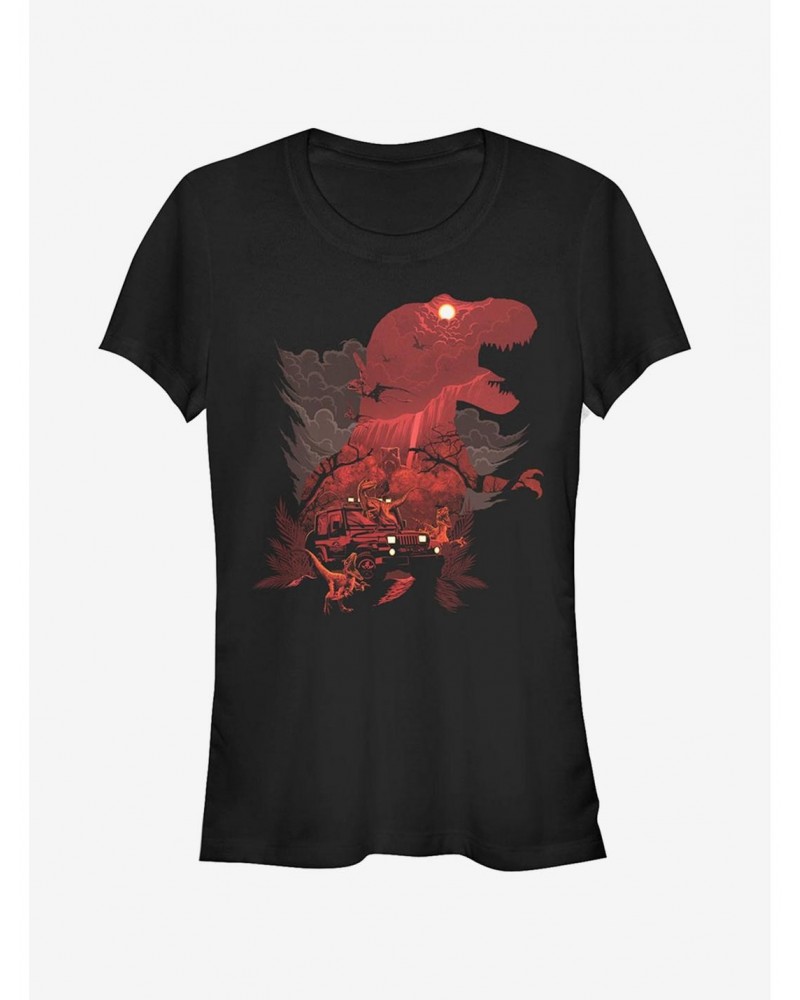 T. Rex Silhouette Girls T-Shirt $9.96 T-Shirts