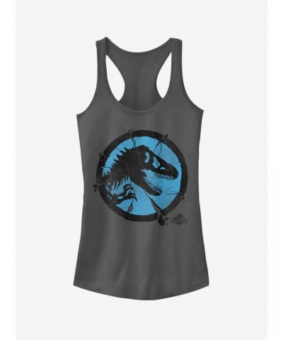 Cracked T. Rex Logo Girls Tank $9.56 Tanks