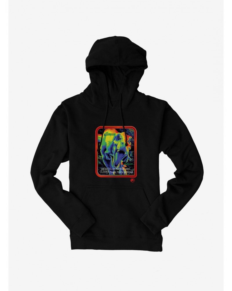 Jurassic Park Objects In Mirror Are Closer Than They Appear Hoodie $14.37 Hoodies