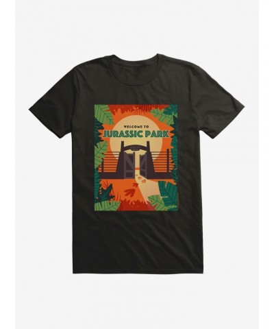 Jurassic Park Welcome Gates Summer Leaves T-Shirt $8.80 T-Shirts