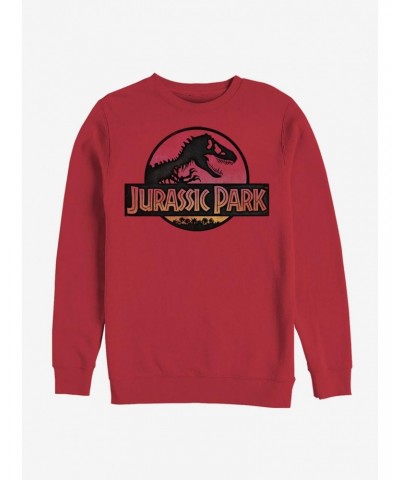 Jurassic Park Safari Logo Red Sweatshirt $11.81 Sweatshirts