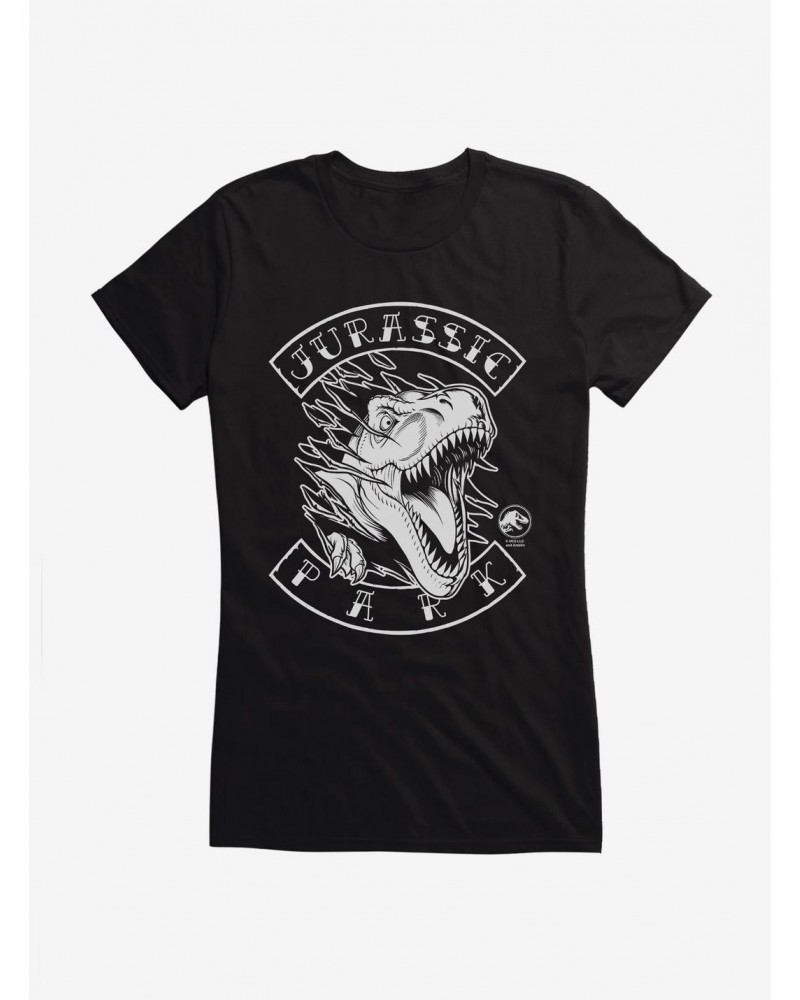 Jurassic World Jurassic Park Banner Girls T-Shirt $6.18 T-Shirts