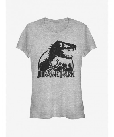 Dino Skeleton Silhouette Logo Girls T-Shirt $9.96 T-Shirts